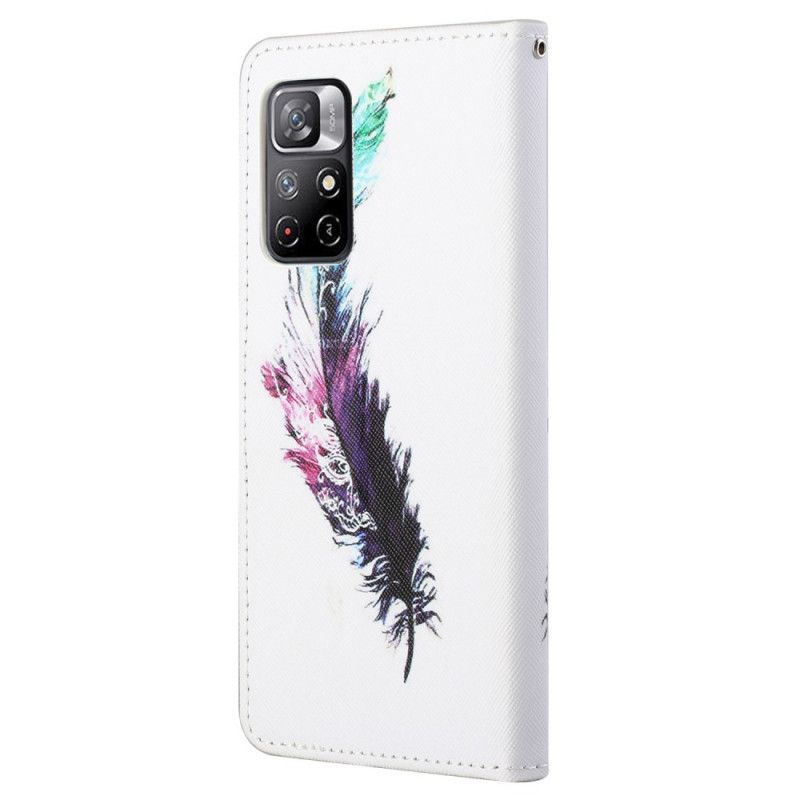 Leren Hoesje Xiaomi Redmi Note 11 / Poco M4 Pro 5g Riem Veer Bescherming Hoesje
