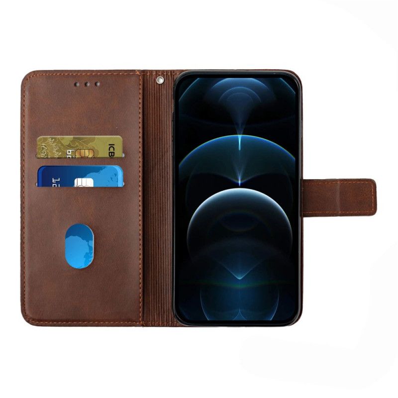 Leren Hoesje Xiaomi Redmi Note 11 / Poco M4 Pro 5g Stijl Leer Geo X-ontwerp