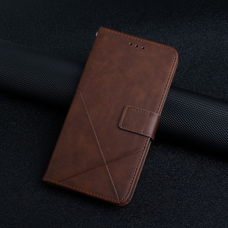 Leren Hoesje Xiaomi Redmi Note 11 / Poco M4 Pro 5g Stijl Leer Geo X-ontwerp