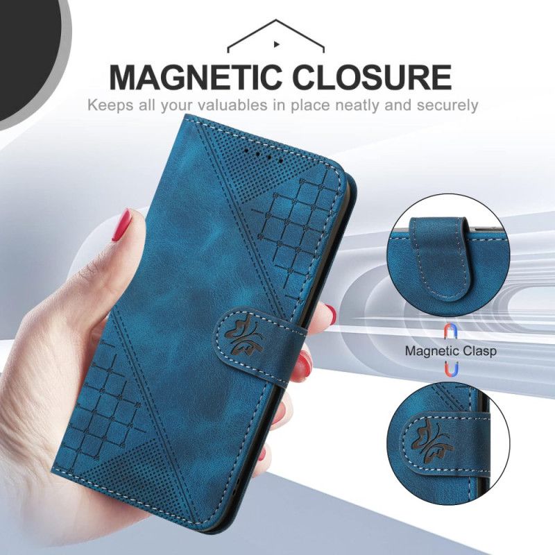 Bescherming Hoesje Realme 14 Pro 5g Geometrische Vlinders Met Riem