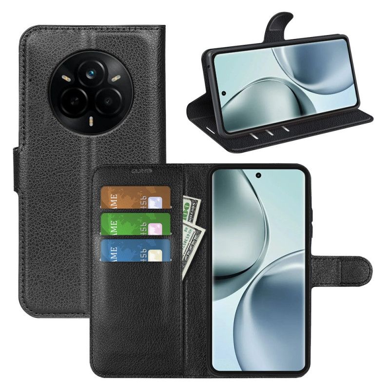 Flip Case Leren Realme 14 Pro 5g Klassiek Lychee Kunstleer