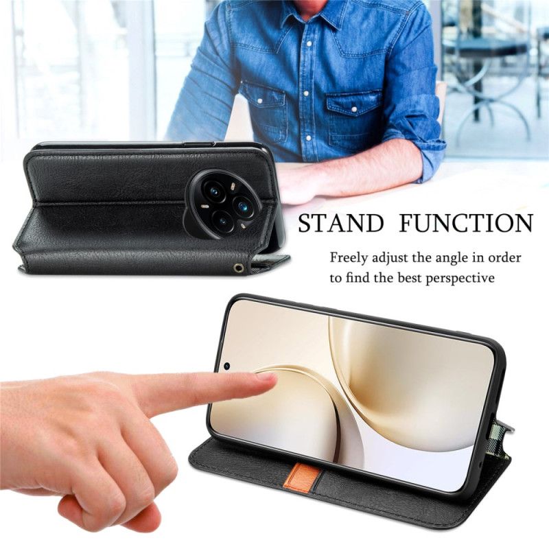 Folio-hoesje Realme 14 Pro 5g Telefoonhoesje Diamantrand Met Suède-effect