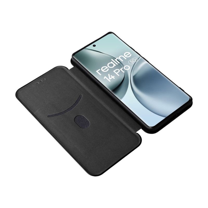 Folio-hoesje Realme 14 Pro 5g Telefoonhoesje Koolstofvezel