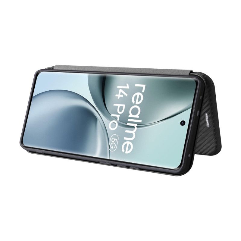 Folio-hoesje Realme 14 Pro 5g Telefoonhoesje Koolstofvezel