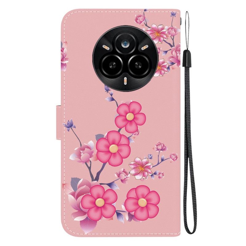 Folio-hoesje Realme 14 Pro 5g Telefoonhoesje Sakura-patroon
