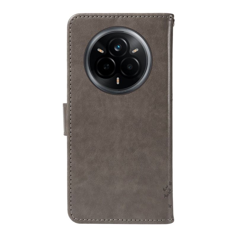 Leren Hoesje Realme 14 Pro 5g Boom En Kat Bescherming Hoesje