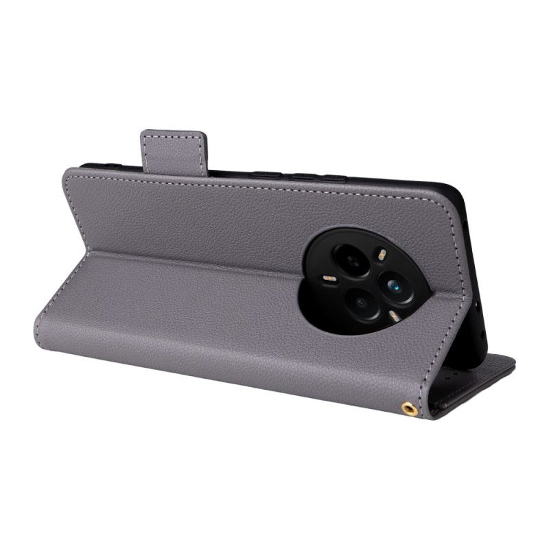 Leren Hoesje Realme 14 Pro 5g Lychee Kunstleer Met Bandje Bescherming Hoesje