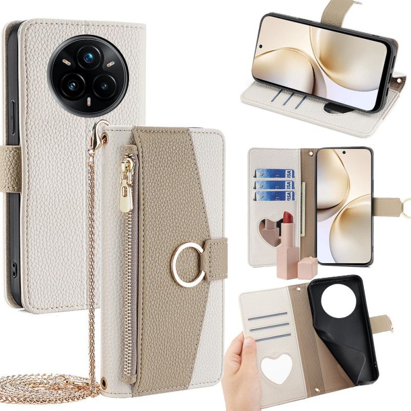 Leren Hoesje Realme 14 Pro 5g Spiegel En Ketting