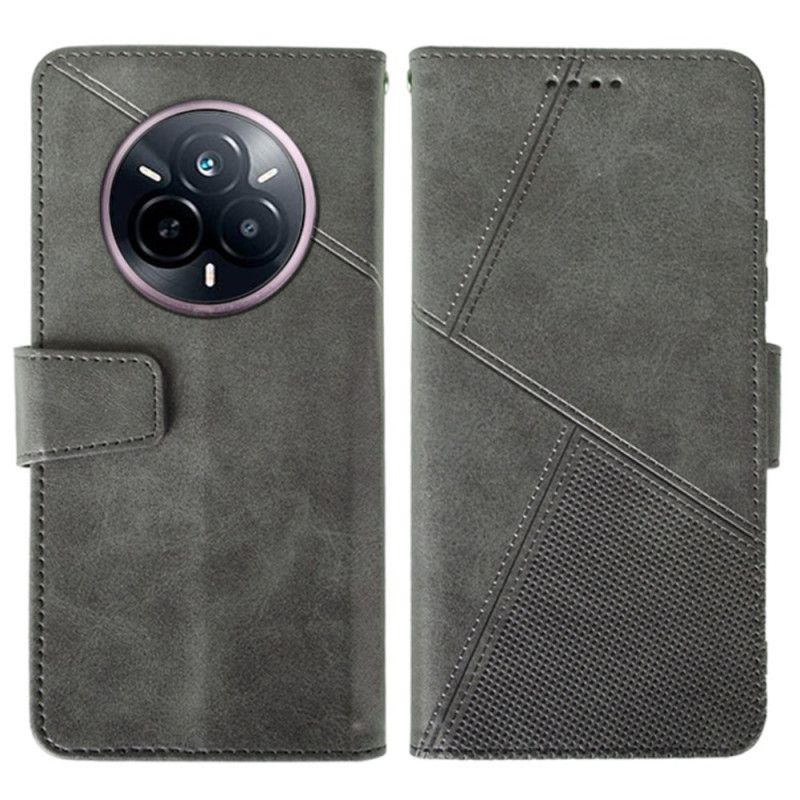 Leren Hoesje Voor Realme 14 Pro 5g Idewei-lijnen