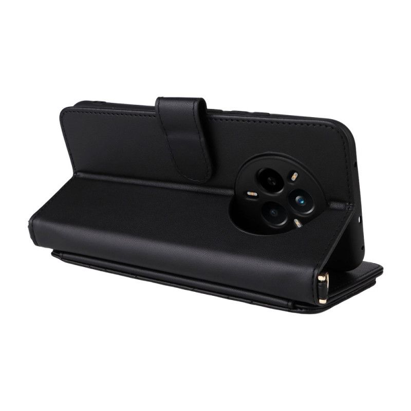 Leren Hoesje Voor Realme 14 Pro 5g Premium Met Schouderband