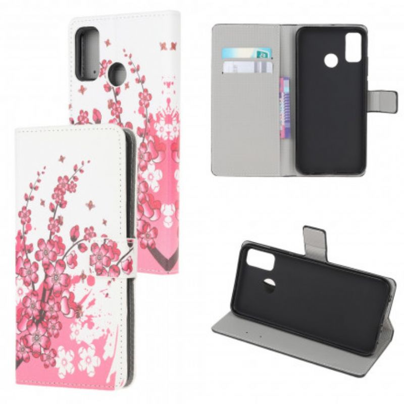 Bescherming Hoesje Moto G50 Tropische Bloemen