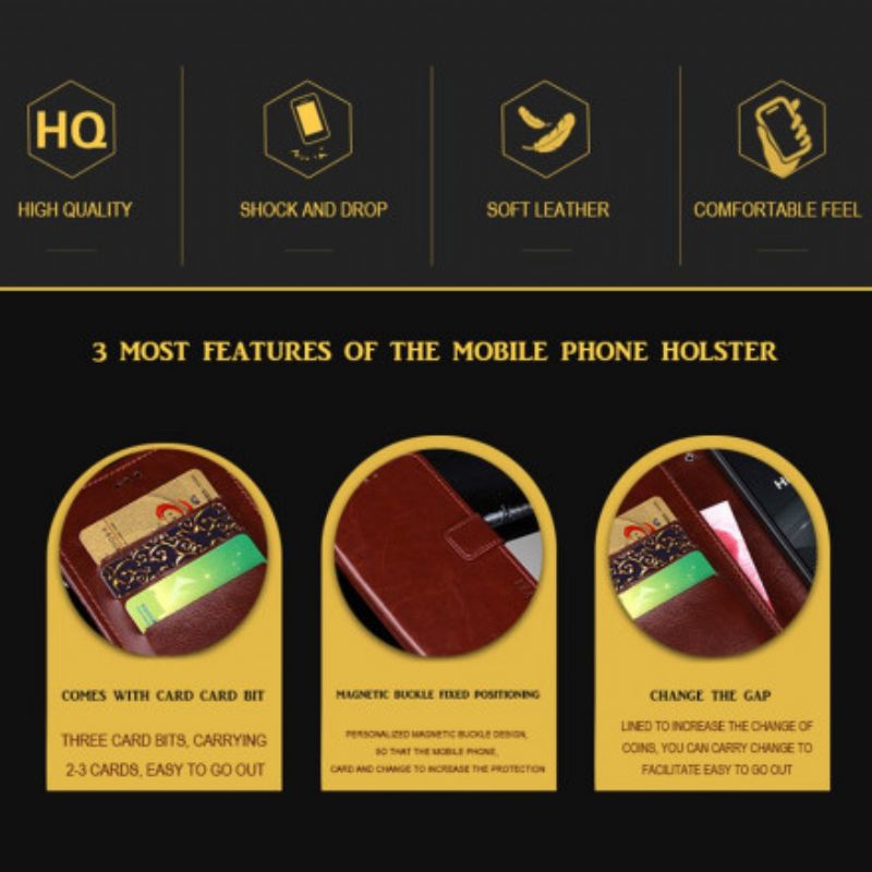 Folio-hoesje Moto G50 Telefoonhoesje Imitatieleer Idewei