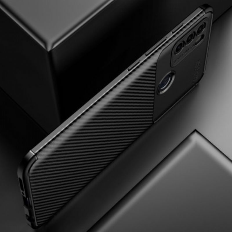 Hoesje Moto G50 Flexibele Koolstofvezeltextuur Bescherming Hoesje