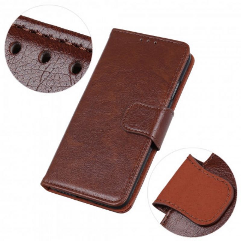 Leren Hoesje Moto G50 Split Nappa Leer Bescherming Hoesje