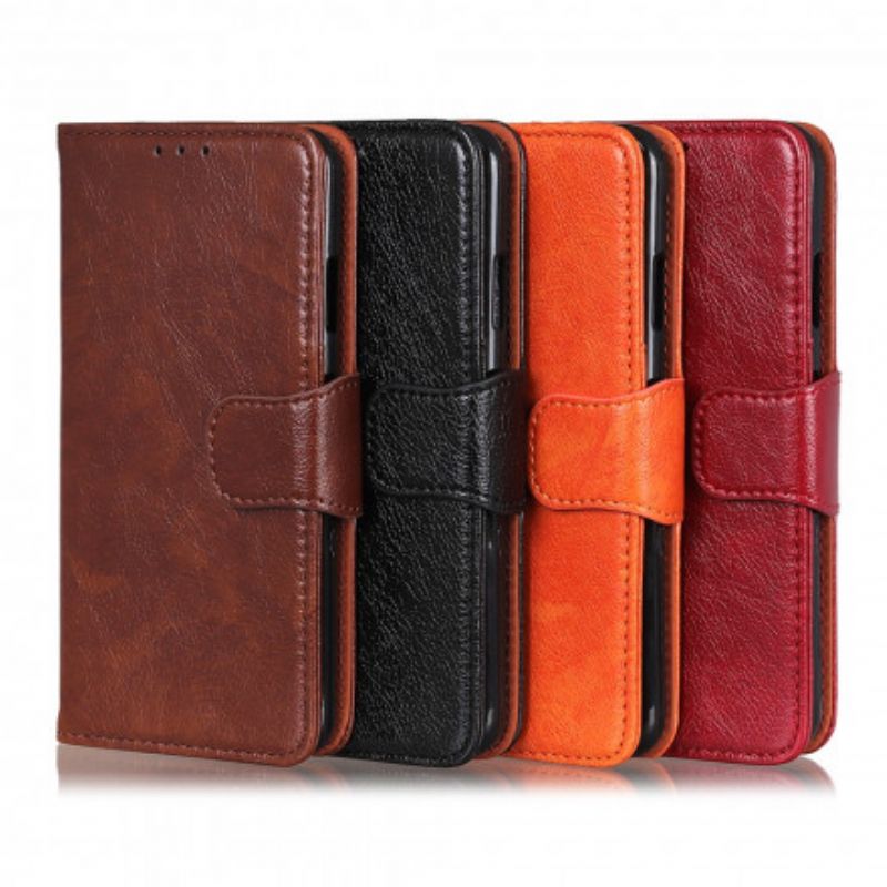 Leren Hoesje Moto G50 Split Nappa Leer Bescherming Hoesje