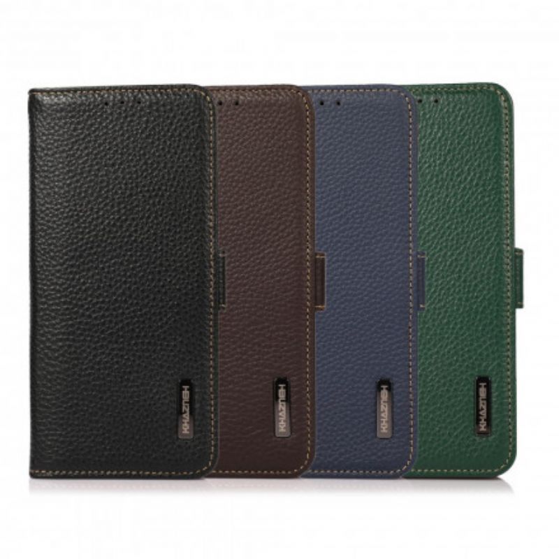 Leren Hoesje Voor Moto G50 Lychee Leer Khazneh Rfid