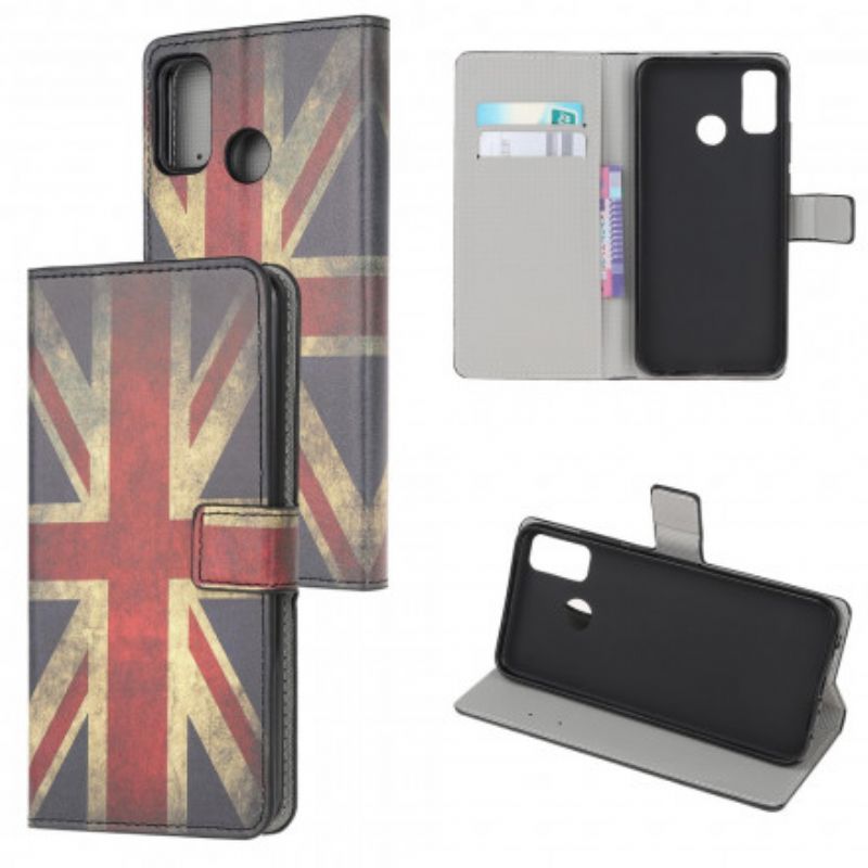 Leren Hoesje Voor Moto G50 Vlag Van Engeland