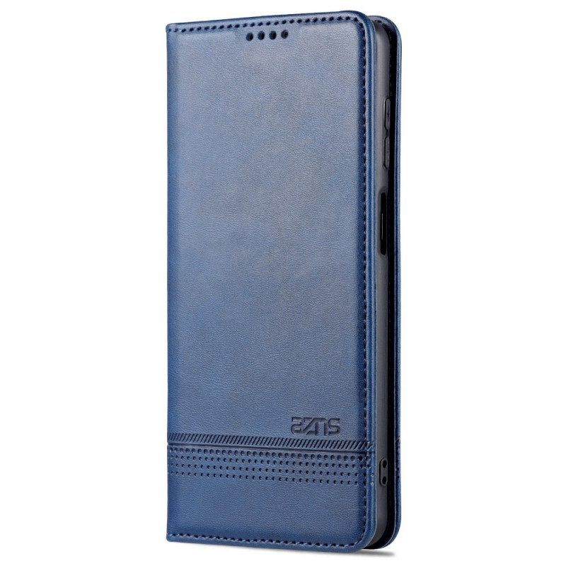 Bescherming Hoesje voor Samsung Galaxy M52 5G Folio-hoesje Azns Ledereffect