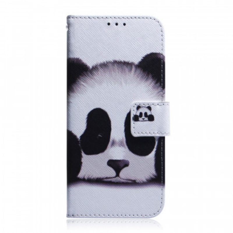 Folio-hoesje voor Samsung Galaxy M52 5G Panda Gezicht