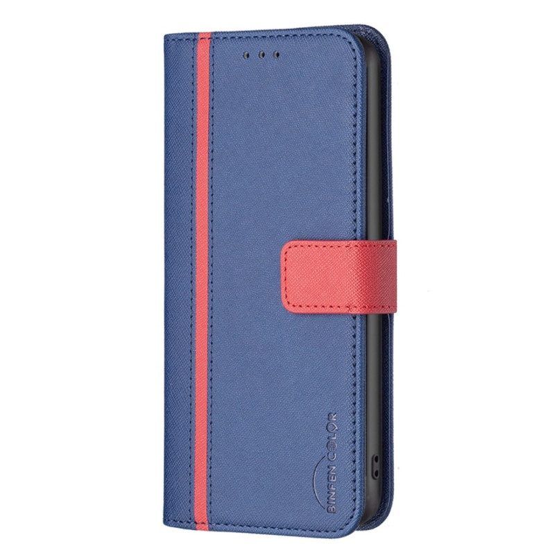 Folio-hoesje voor iPhone 14 Tweekleurige Binfen-kleur