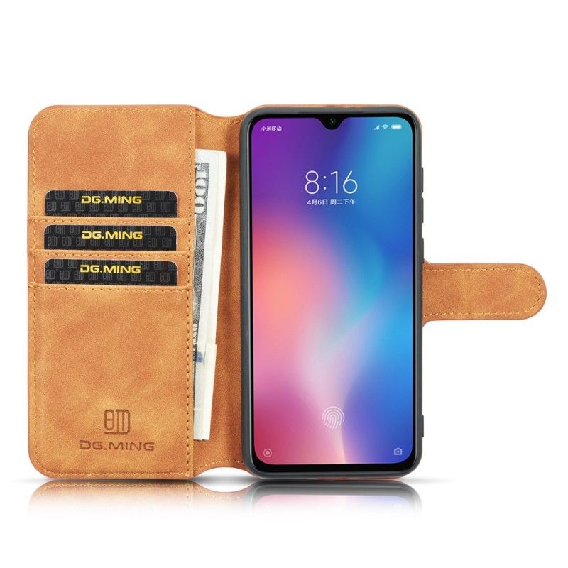 Bescherming Hoesje Xiaomi Mi 9 SE Grijs Zwart Retro Dg.Ming