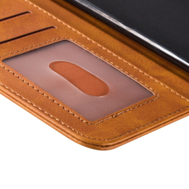 Cover Folio-hoesje Xiaomi Mi 9 SE Grijs Zwart Telefoonhoesje Portemonnee Met Leereffect