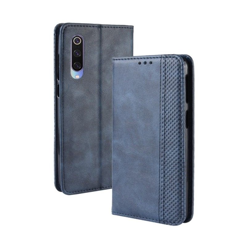 Folio-hoesje Xiaomi Mi 9 SE Donkerblauw Zwart Telefoonhoesje Mat Leereffect