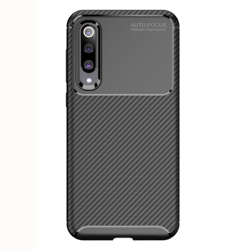 Hoesje Xiaomi Mi 9 SE Bruin Donkerblauw Flexibele Koolstofvezeltextuur