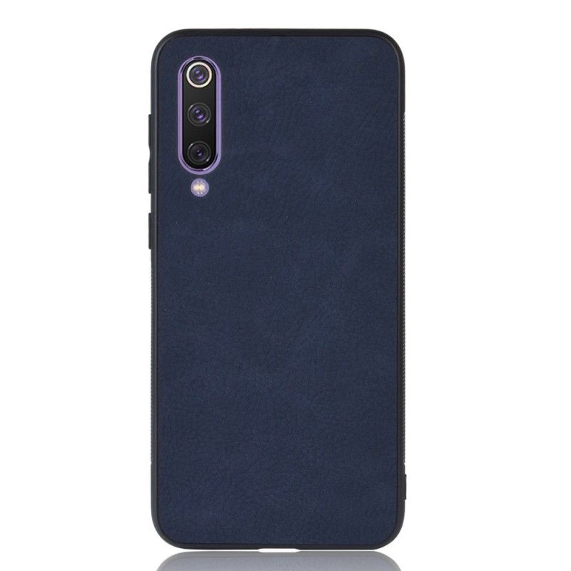 Hoesje Xiaomi Mi 9 SE Donkerblauw Realistisch Leereffect
