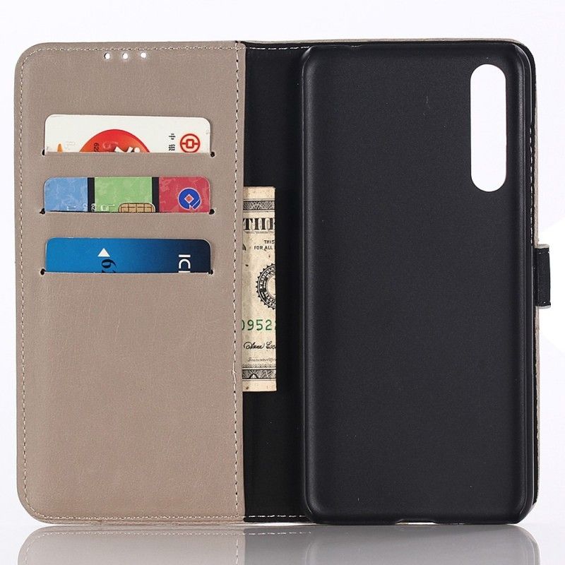 Leren Hoesje Xiaomi Mi 9 SE Zwart Retro Kunstleer