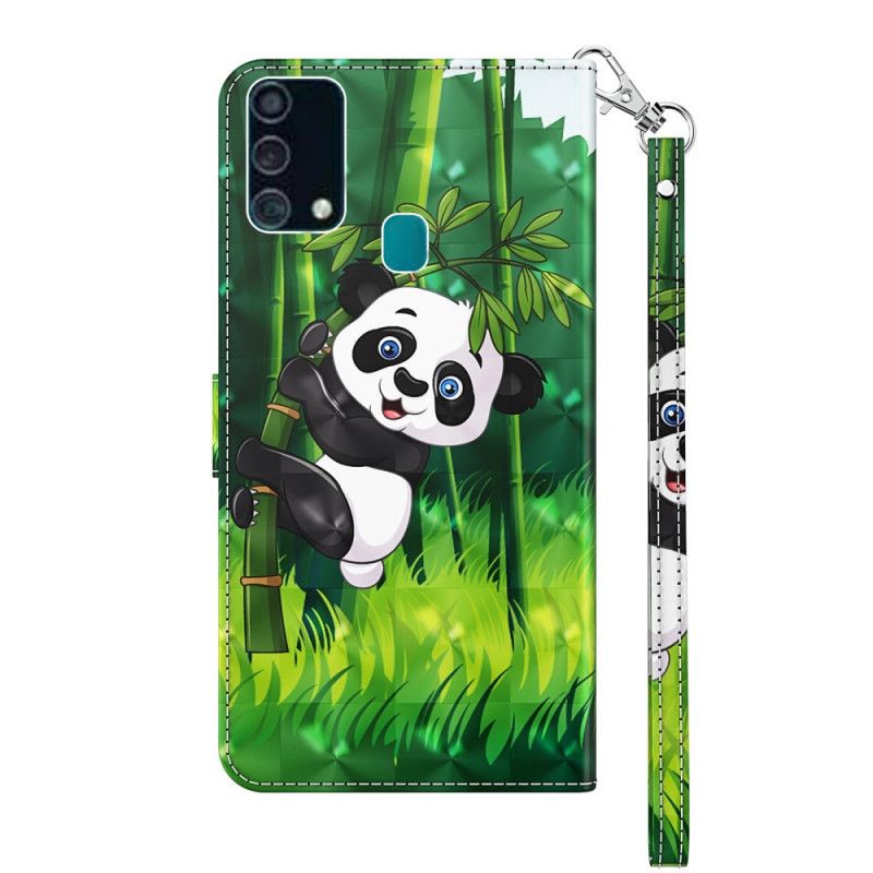 Bescherming Hoesje Samsung Galaxy A32 5G Telefoonhoesje Lichtvlek Panda En Bamboe