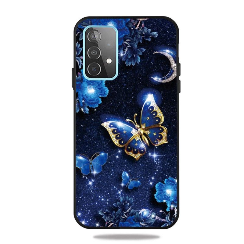 Case Hoesje Samsung Galaxy A32 5G Telefoonhoesje Vlinder 'S Nachts