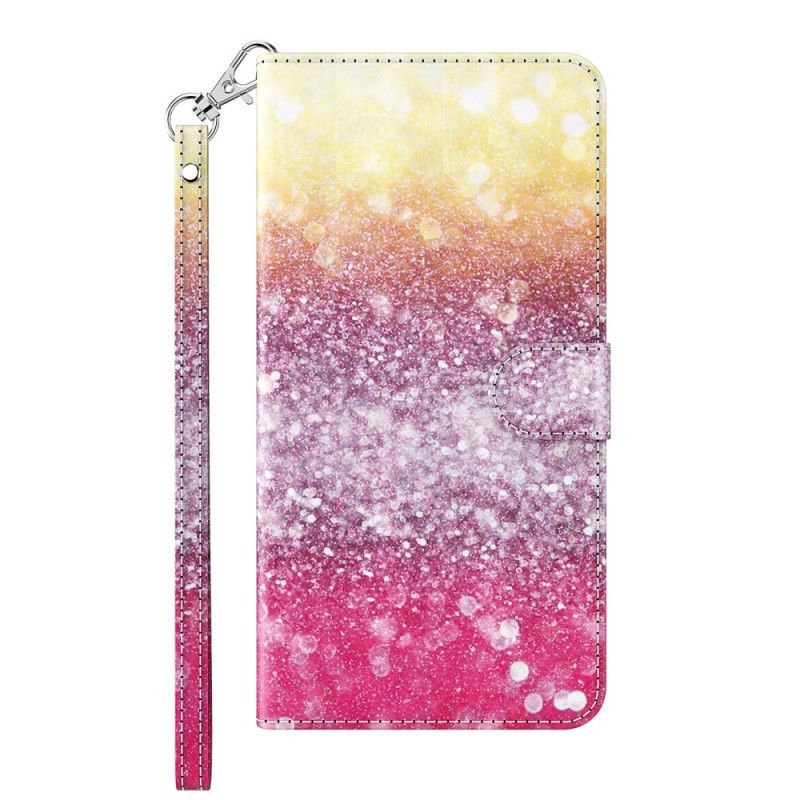 Cover Folio-hoesje Samsung Galaxy A32 5G Telefoonhoesje Lichtvlek Magenta Glitter