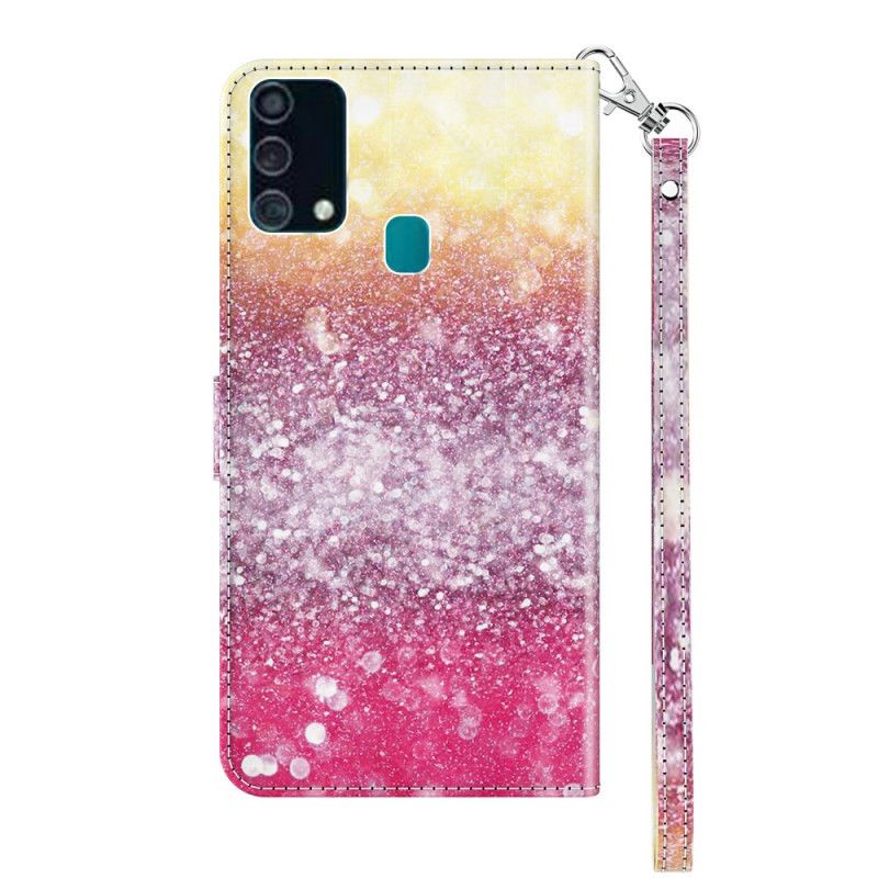 Cover Folio-hoesje Samsung Galaxy A32 5G Telefoonhoesje Lichtvlek Magenta Glitter