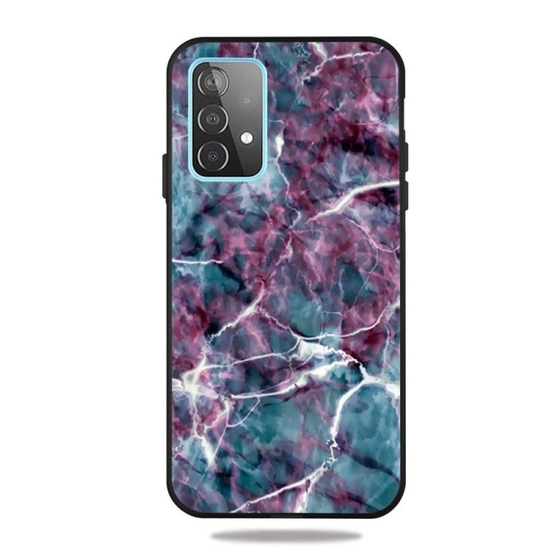 Cover Hoesje Samsung Galaxy A32 5G Telefoonhoesje Paars Marmer