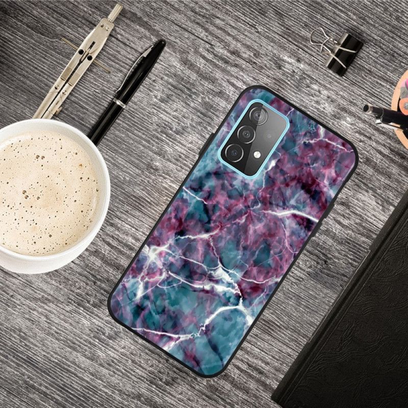 Cover Hoesje Samsung Galaxy A32 5G Telefoonhoesje Paars Marmer