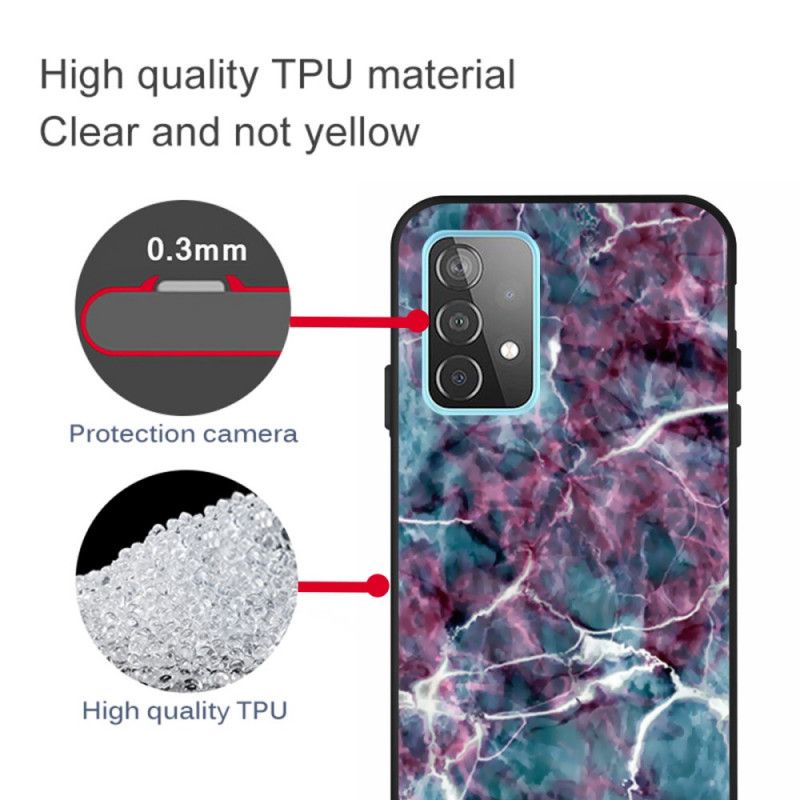 Cover Hoesje Samsung Galaxy A32 5G Telefoonhoesje Paars Marmer