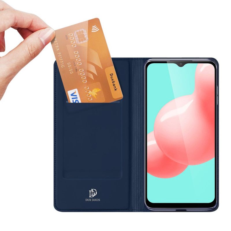 Folio-hoesje Samsung Galaxy A32 5G Donkerblauw Zwart Magnetische Dux Ducis