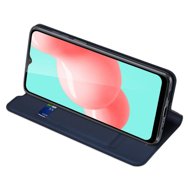 Folio-hoesje Samsung Galaxy A32 5G Donkerblauw Zwart Magnetische Dux Ducis