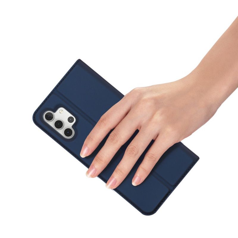 Folio-hoesje Samsung Galaxy A32 5G Donkerblauw Zwart Magnetische Dux Ducis