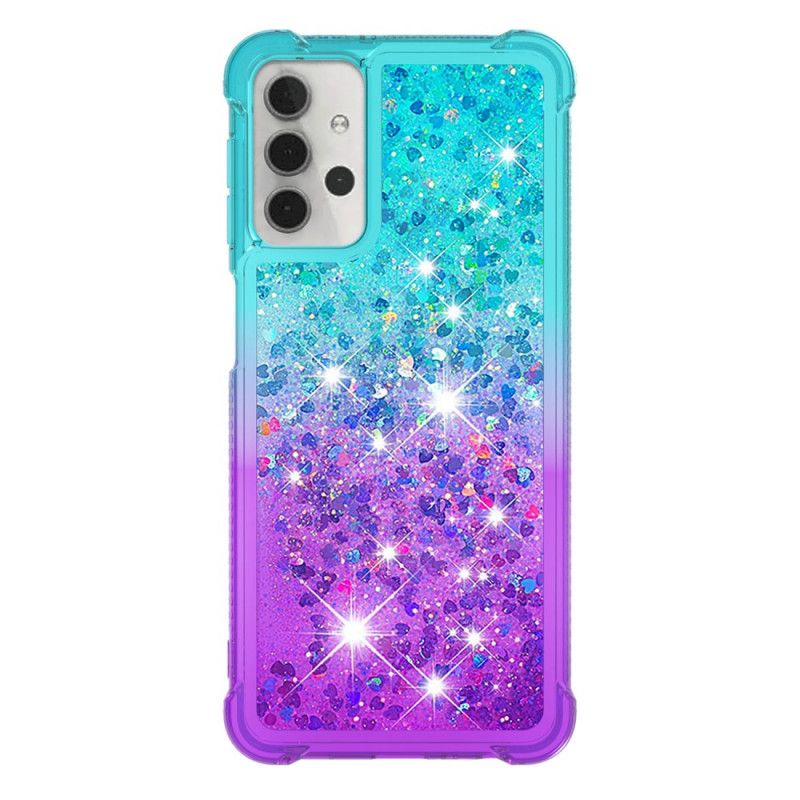 Hoesje Samsung Galaxy A32 5G Roze Magenta Gekleurde Glitter