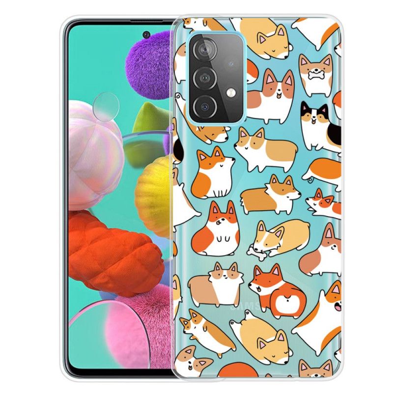 Hoesje Samsung Galaxy A32 5G Transparant Meerdere Honden