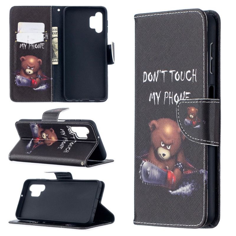 Leren Hoesje Samsung Galaxy A32 5G Gevaarlijke Beer
