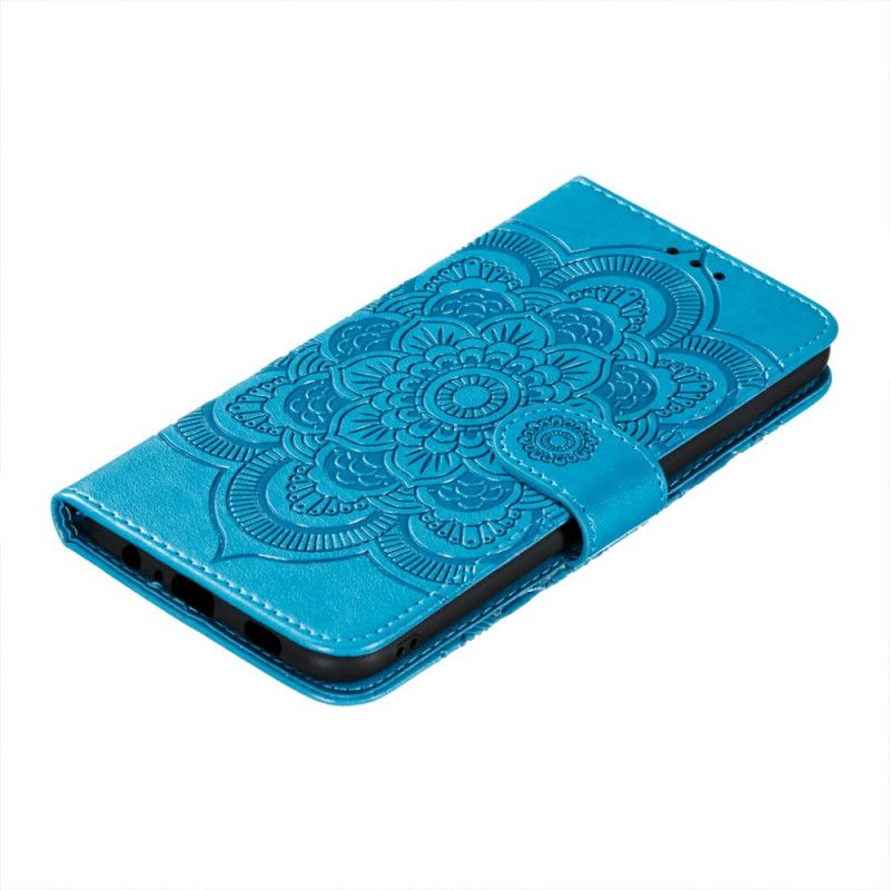 Leren Hoesje Samsung Galaxy A32 5G Grijs Zwart Hele Mandala