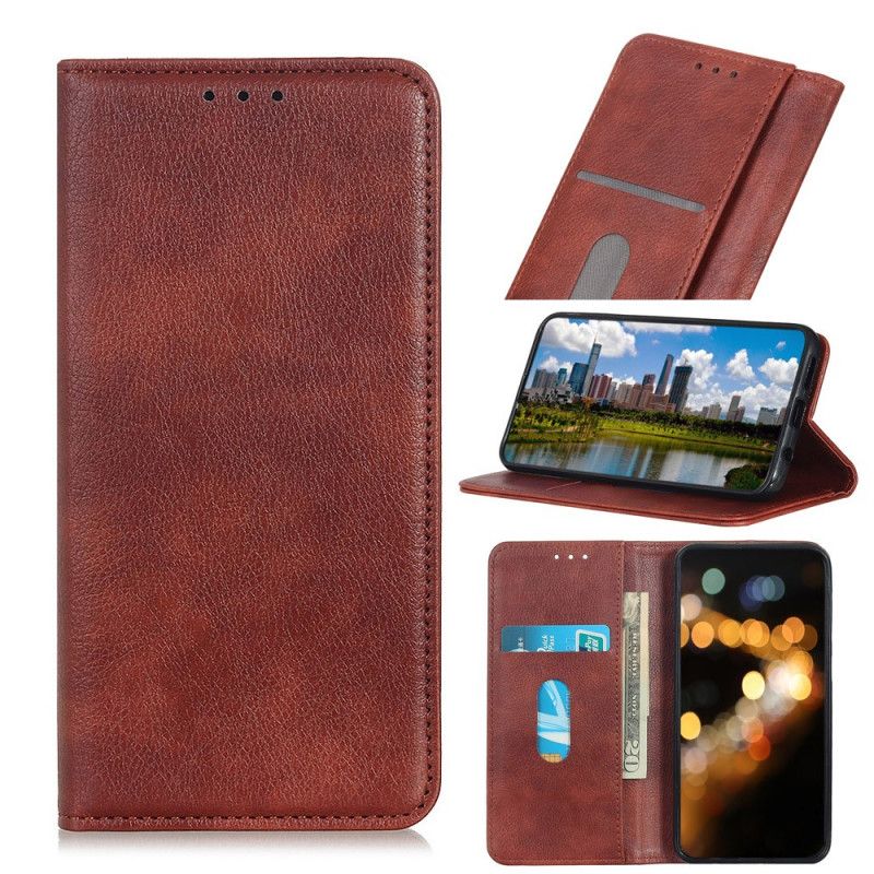 Folio-hoesje voor Huawei Mate 30 Lite Zwart Lychee Splitleer