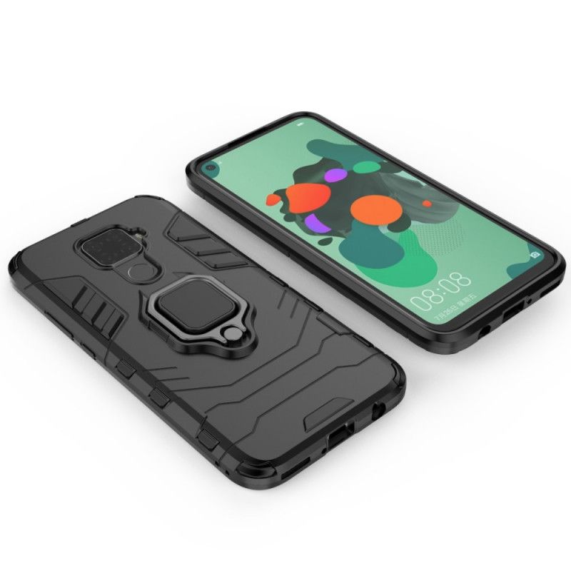 Hoesje Huawei Mate 30 Lite Rood Zwart Resistente Ring
