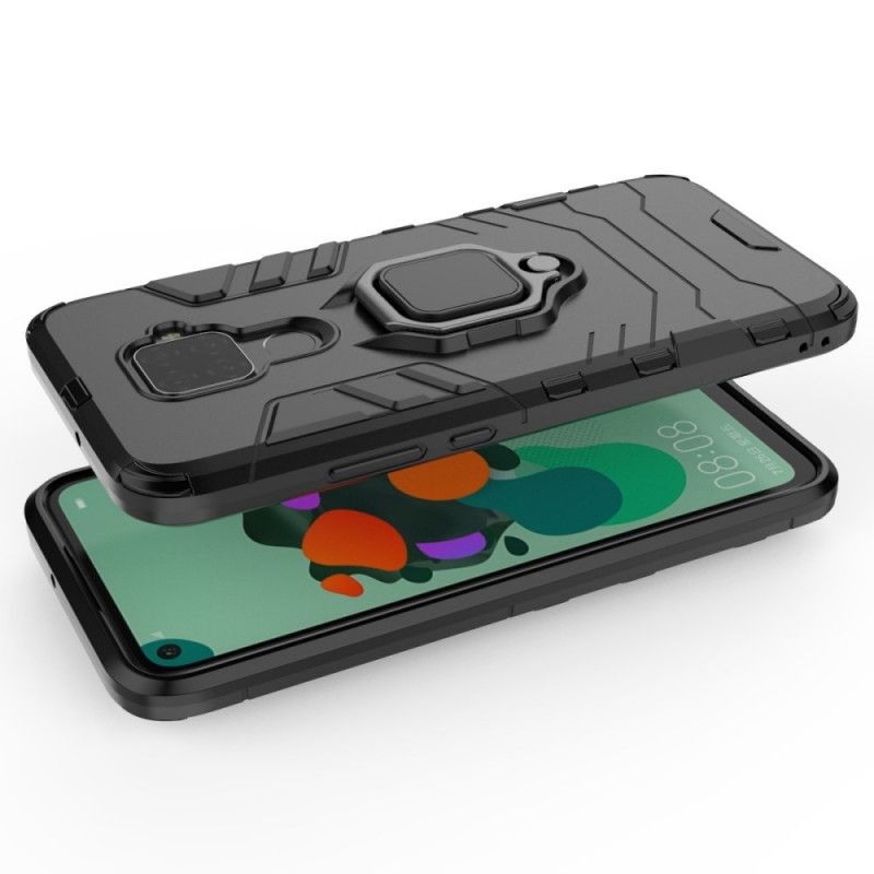Hoesje Huawei Mate 30 Lite Rood Zwart Resistente Ring