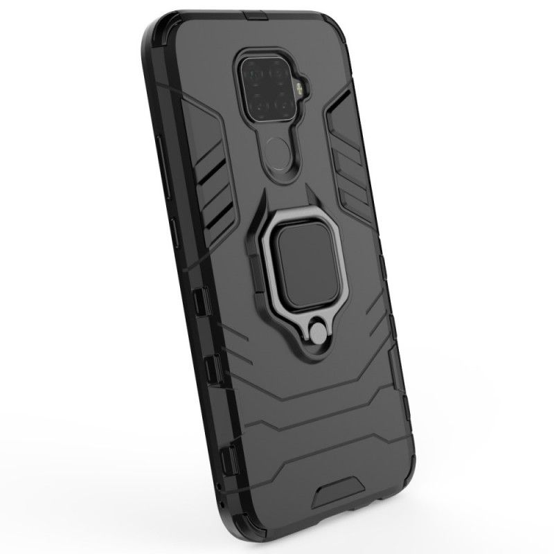 Hoesje Huawei Mate 30 Lite Rood Zwart Resistente Ring