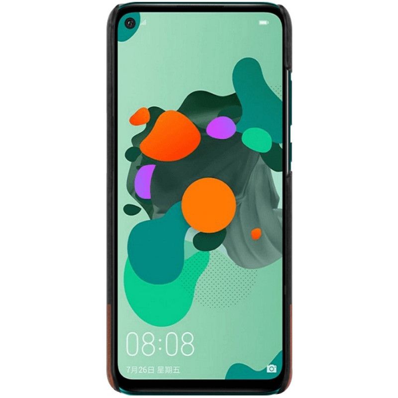 Hoesje voor Huawei Mate 30 Lite Rood Zwart Imak Ruiyi Serie Leereffect