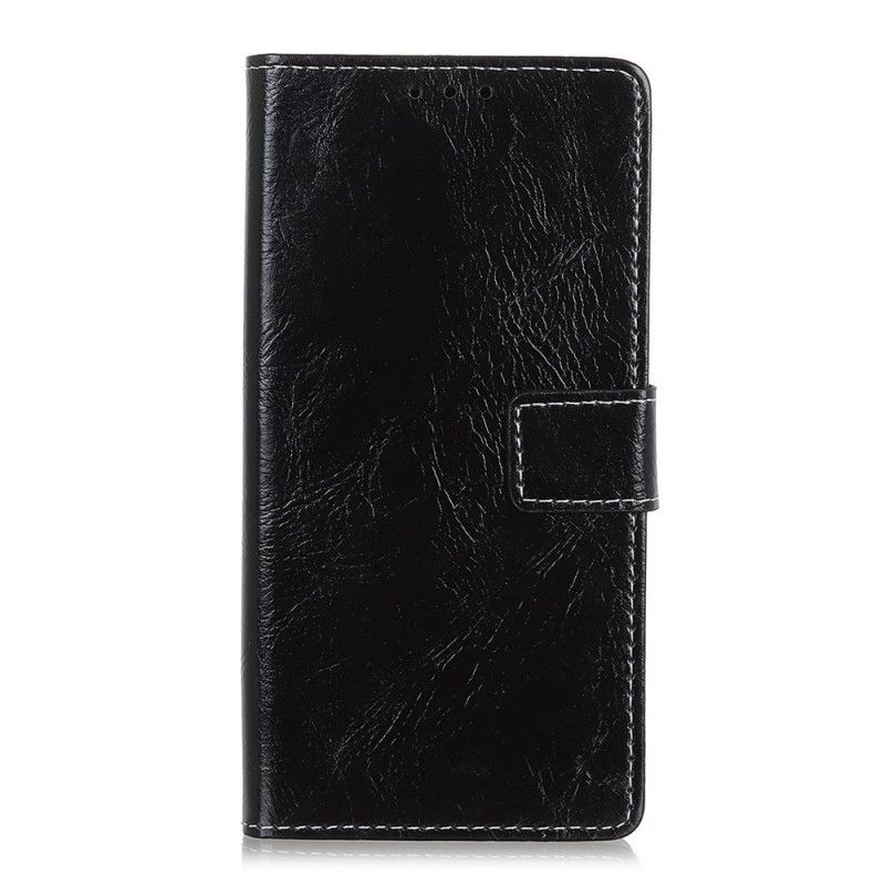 Cover Folio-hoesje Honor 9X Donkerblauw Zwart Telefoonhoesje Glanzende En Zichtbare Naden